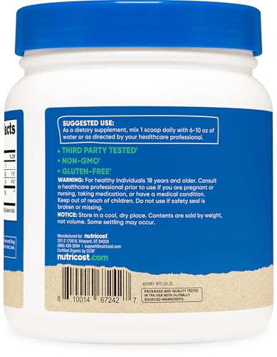 Image of Nutricost Organic Turmeric Root Powder 1 LB (16oz), Certified USDA Organic