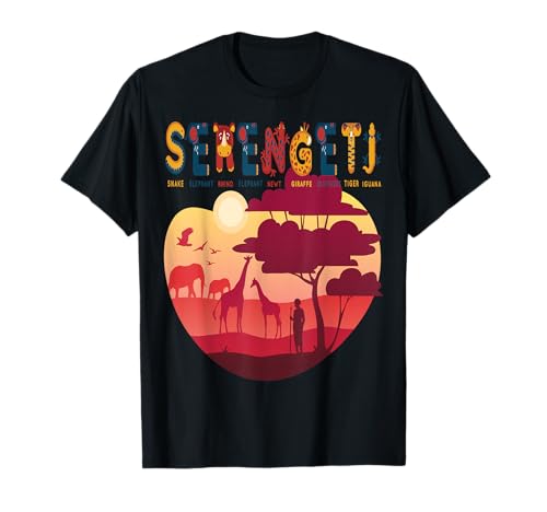 Serengeti Africa Safari Animales salvajes aventura Camiseta