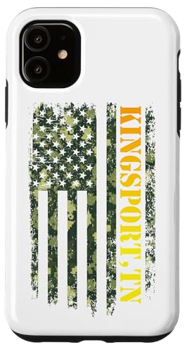 Carcasa para iPhone 11 Kingsport Tennessee Camouflage Usa Flag