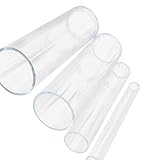 1 tubo acrílico transparente de 50 cm de largo, tubo redondo duradero for proyectos de bricolaje, jardinería y acuarios(60mm)