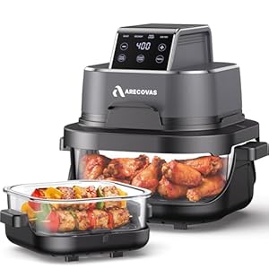 The Ultimate Guide to Portable Glass Air Fryers in 2026 11 Arecovas 4-in-1 Portable Glass Air Fryer