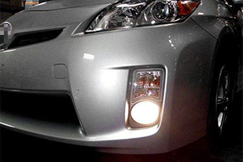 Ijdmtoy Complete Set Clear Lens Fog Light Kit Compatible With 2010 2011 Toyota Prius W/Fog Lamp Bezel Cover, Switch & Relay #TOP3