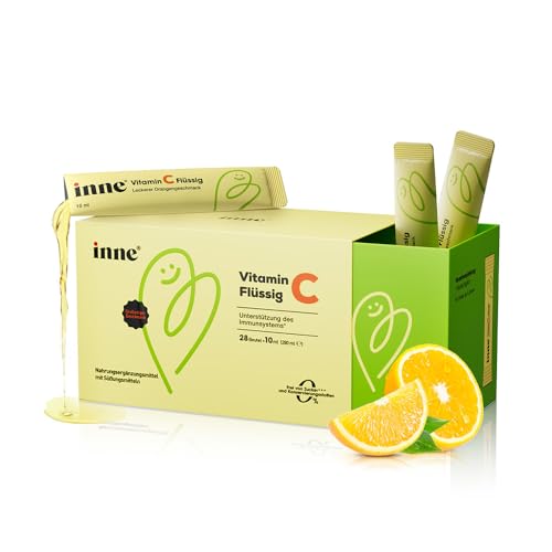 inne Vitamin C Flüssig - ab 3 Jahren - Immunsystem stärken Kinder - Nahrungsergänzungsmittel Kindervitamine - Immun Kids - Orangengeschmack (28 Beutel x 10 ml)