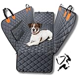Dog Car Seat Cover for Back Seat – Waterproof Hammock with Door Protection, Side Flaps & Storage Pocket – Scratch-Resistant, Non-Slip – Fits Cars, SUVs & Trucks – YonaKnows