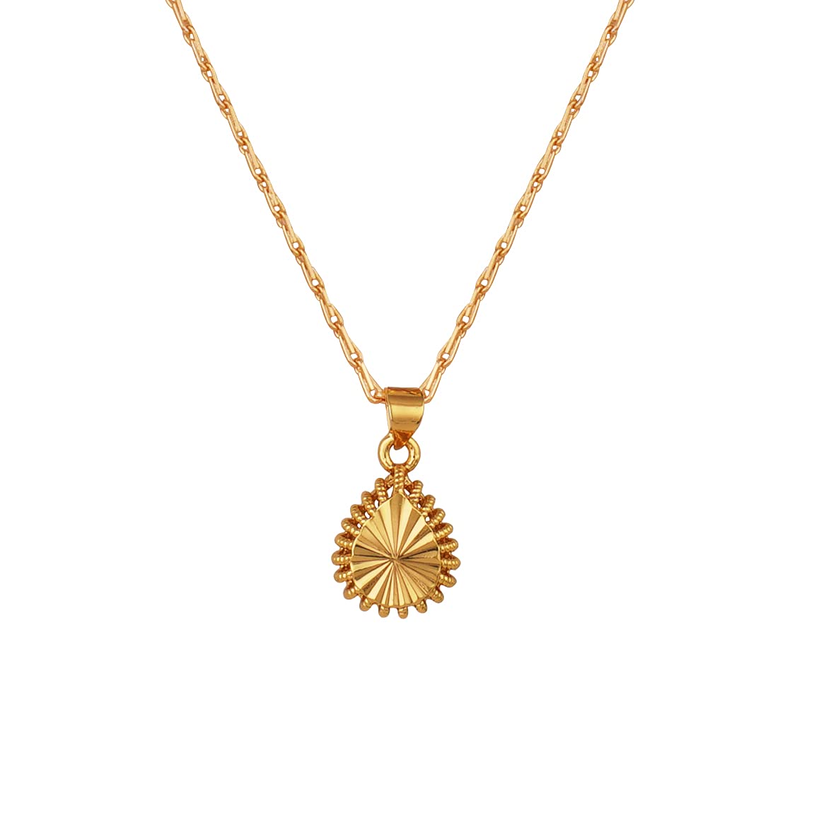jfl Jewellery for Less Fashionable Silver Plated Drop Shape Pendant and Chain For Women and Girls-picture-47