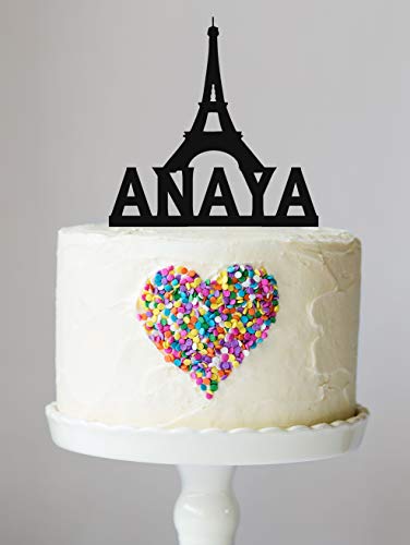 Paris Eiffel Tower Birthday Cake Topper With Keepsake Base, Personalized Paris Topper, Eiffel Topper, Birthday Party, Sweet Sixteen, Paris Theme Party #TOP15