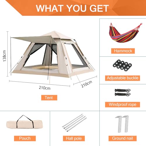 Carpa de Camping para 3-4 Personas ele ELEOPTION miniatura 2