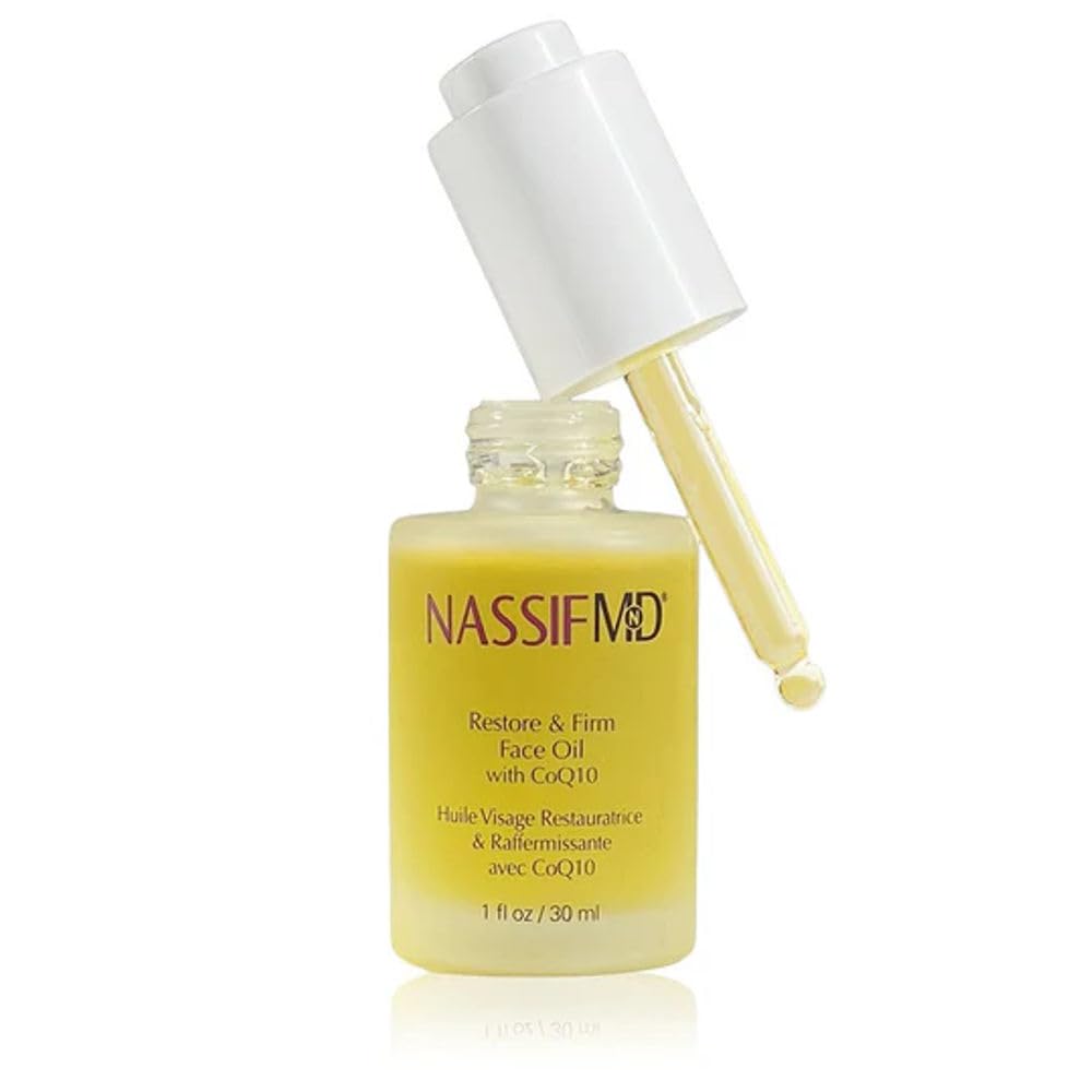 NASSIFMD Restore & Firm Face Oil with CoQ10 – Clinically Tested Treatment Oil to Restore Skin Quality and Visibly Improve Firmness, Smooth Fine Lines & Enhance Radiance