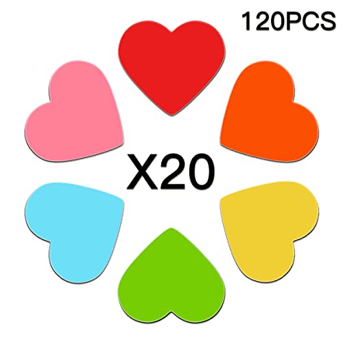 120 imanes decorativos de corazón para refrigerador miniatura 2