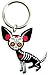 Evilkid, Rocking CHIHUAHUA SUGAR SKULL, Modern Cute Bright Die-Cut KEYCHAIN