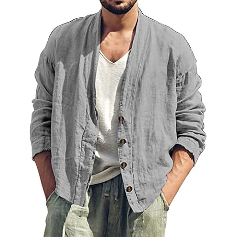 Veste de costume en lin Cexiakong Cover