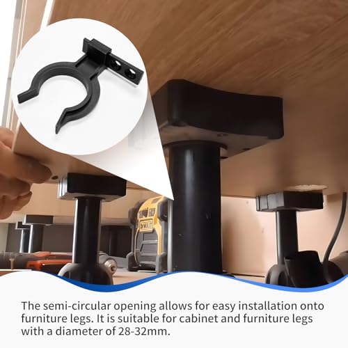 Küchenfüße Sockelleisten Clips für Sockelleiste Küche - 10 PCS Küchensockel Befestigung Clips mit Sockelblendenhalter und 30 PCS Schrauben, Küchensockelleiste Clip Set für Küchenblende Sockelblende