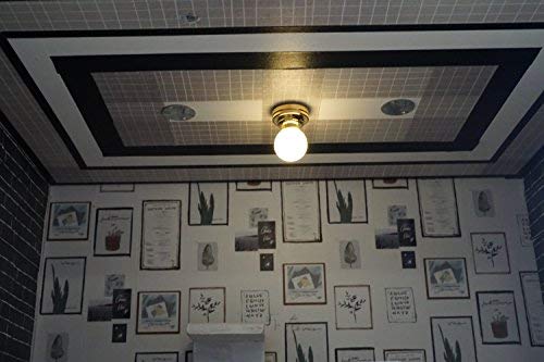 1:12 Scale Dollhouse Battery Powered Led Ceiling Light For Doll, Roombox And Diorama (Copper) #TOP1