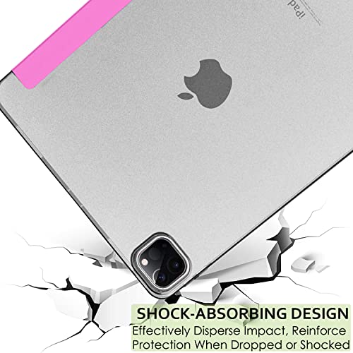 Image of DuraSafe Cases for iPad PRO 12.9 6 5 4 Gen 2022 2021 2020 [iPad 12.9 Inch 6th 5th 4th ] A2436 A2764 A2437 A2766 A2378 A2461 A2379 A2462 A2229 A2069 A2232 A2233 Hard PC Translucent Back Cover - Pink