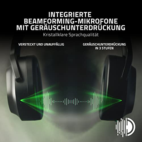 Razer Barracuda Pro - Kabelloses Gaming-Headset mit Hybrid ANC (THX Achromatic Audio Amplifier, Triforce 50mm Treiber, Integriertes Beamforming Noise-Cancelling Mic) Schwarz