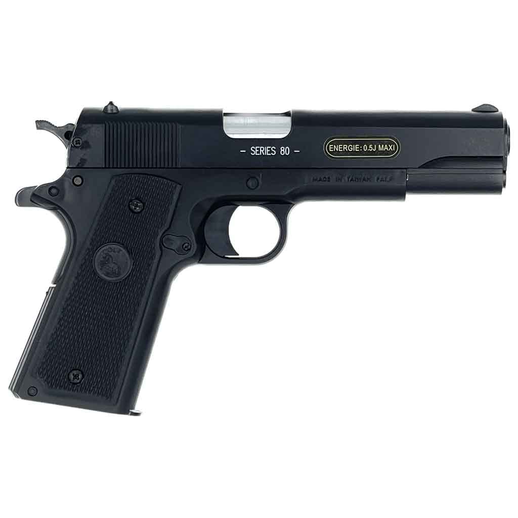 Pistola de airsoft Colt 1911 A1 HPA (0,5 julios) con cañón de metal