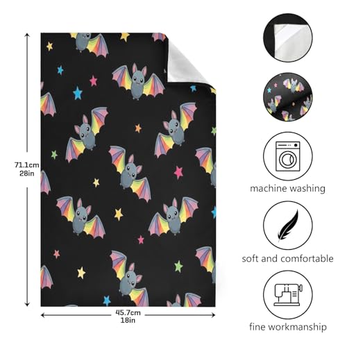 Paños de cocina superabsorbentes con murciélagos de dibujos animados en pack de 6 unidades 4