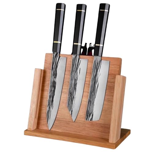 Porta Coltelli Cucina, Ceppo Portacoltelli Doppio Lato Magnetico, Premium Vuoto, Blocco for Universale