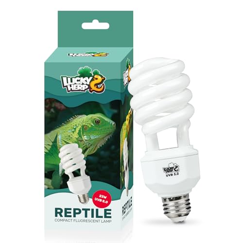 LUCKY HERP UVB Lampe Terrarium 23W, Reptilien UVA UVB 150, Kompakte E27 5.0, Für Schildkröten, Hühner, Hunde, Bartagamen Und Andere Amphibien Und Reptilien LUCKY HERP UVB Lampe Terrarium 23W, Reptilien UVA UVB 150, Kompakte E27 5.0, Für Schildkröten, Hühner, Hunde, Bartagamen Und Andere Amphibien Und Reptilien