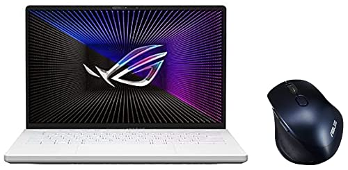 Image of ASUS ROG Zephyrus G14 (2022), 14 inch (35.56 cm) FHD+ 16:10 144Hz /3ms, AMD Ryzen 7 6800HS, 8GB Radeon RX 6700S, Gaming Laptop, GA402RJZ-L4135WS MW203 Wireless Silent Mouse (Blue)
