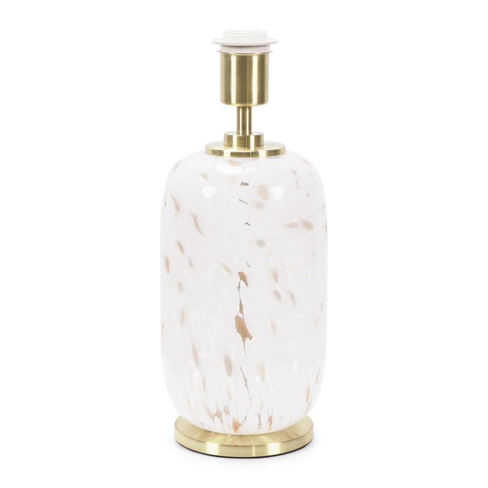 ValueLights | Gold Metal and White Confetti Glass Table Lamp Base for Living Room Bedroom | Table Lamps, Home Décor & Improvement Essential