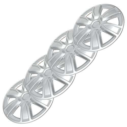 Full 4PCS Hub Cap ABS Silver 15 Inch Rim Wheel Skin Cover Caps Covers Compatible for Toyota Camry Corolla Yaris Celica Avalon