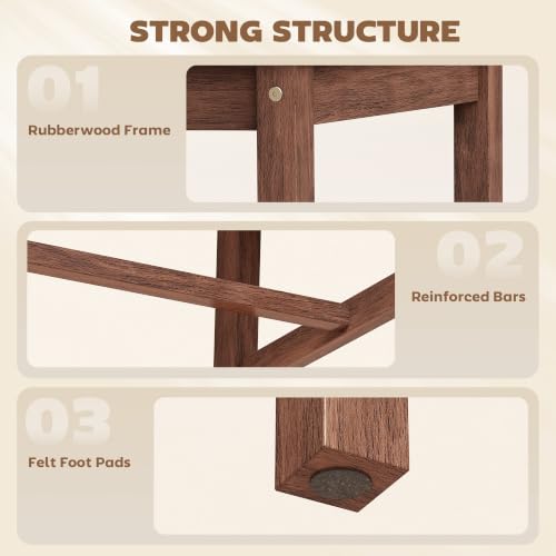 Image of HOMCOM Wooden Dining Chairs Set of 2 with Slat Back, Farmhouse, Walnut