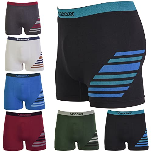 6 Pack Mens Microfiber Boxer Briefs Underwear Compression Stretch Sport One Size, Blue, Variable3