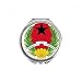 Guinea Bissau National Emblem Hand Compact Mirror Round Portable Pocket Glass