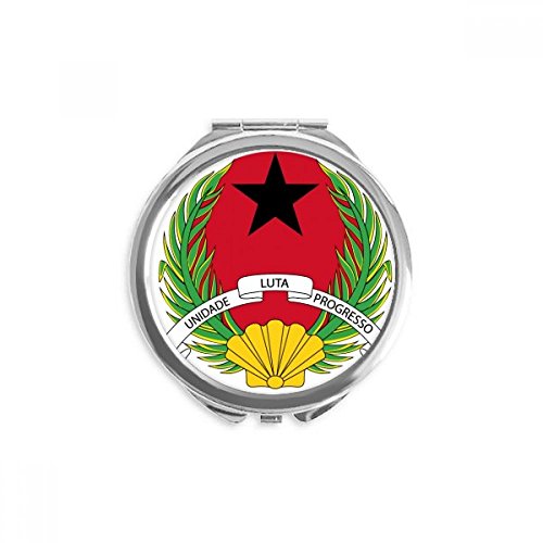Miroir de maquillage de poche rond Guinée-Bissau portable pour sac à main multicolore