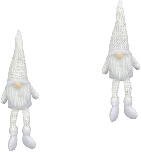 NOLITOY 2 adornos de Navidad Decoración de mesa de Navidad Decoración de chimenea de Navidad, colgante de árbol de Navidad, gnomo de Navidad, felpa,