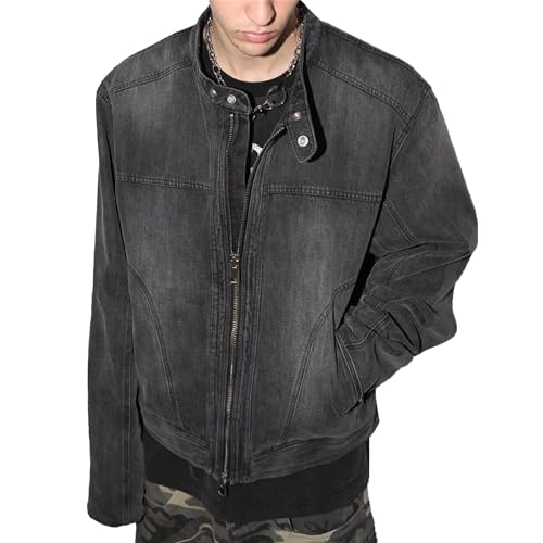 Veste en jean manches longues homme contre le vent de mi-saison