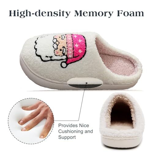 Christmas Tree Slippers for Women and Men - Plush Memory Foam Fluffy Slippers With Thick Bottom - Soft Vintage Home Shoes2