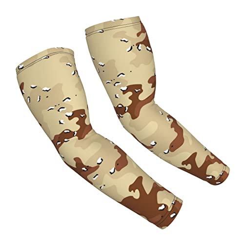 GILIOS Arm Sleeves For Men And Women Desert Storm Camouflage Background Cooling Arm Sleeves Cycling Arm Cover