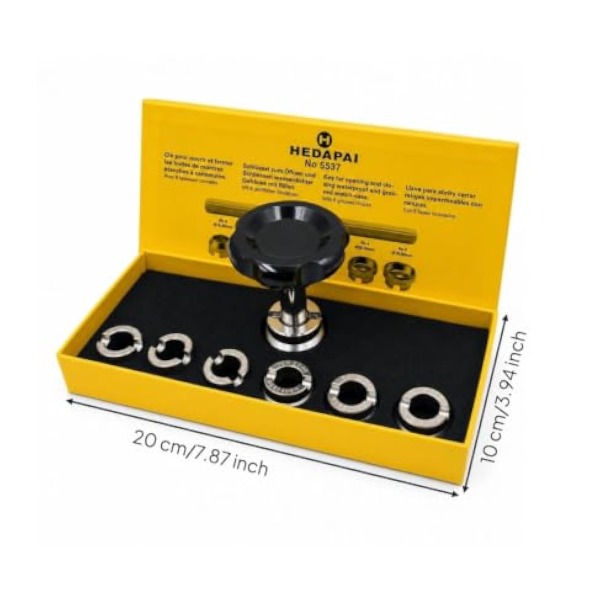Interchangeable Watch Case Opener with Chucks
