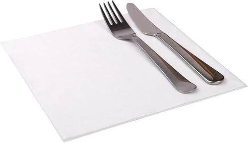 Miniatura 9 de Restaurantware Luxenap - Servilletas cuadradas de papel blanco de 15.8 x 15.8 pulgadas, 25 servilletas de papel blanco duraderas y sostenibles con
