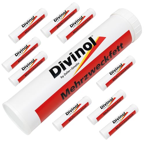 Divinol 1-120 SET - Lithium Mehrzweckfett Schmierfett NLGI 2 reibungsverschleißmindernd für Kfz Bau Industrie & Fahrrad geeignet für Fettpresse (9)