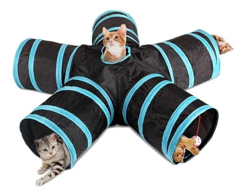 Tunel Para Gato 5 Saidas Com Bolinha | Dobravel | Pet | Brinquedo Para Gato