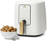 Beautiful 3 Qt Air Fryer - TurboCrisp Technology, White Icing - 4 Presets, Space-Saving Design, 75% Less Fat, Adjustable Temp, Dishwasher Safe. (White Icing)