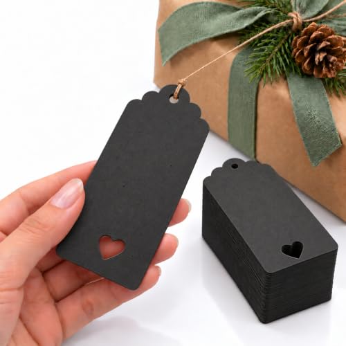 100 Etiquetas para regalos con Cuerda de Yute, Etiquetas para manualidades