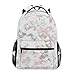 WXLIFE White Marble Rose Gold Backpack Travel School Shoulder Bag for Kids Boys Girls Women Men