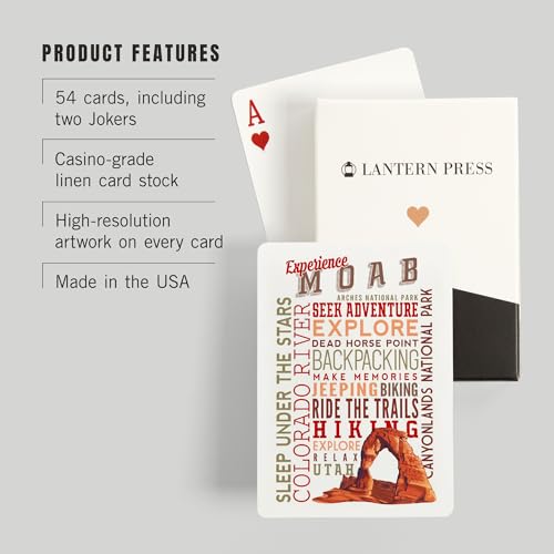 Lantern Press Experience Moab, Utah, 52 cartas poker miniatura 3