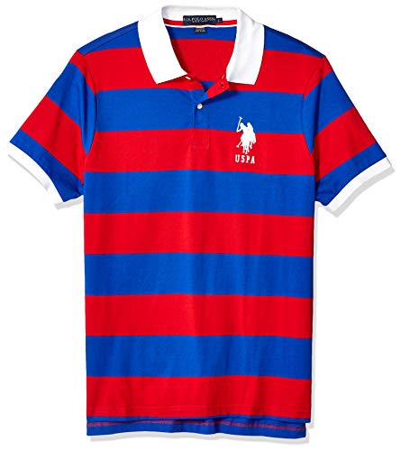 U.S. Polo Assn. Men's Classic Fit Jersey Polo Shirt, Engine Red, M