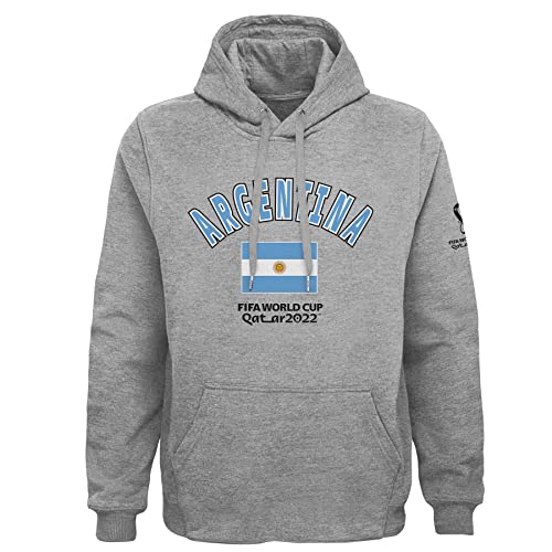 Sudadera Futbol Nation FIFA World Cup hombre gris jaspeado talla grande