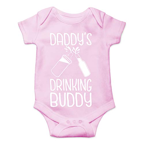 Image of Belle Homie Daddy's Drinking Buddy - Funny Baby Essentials Bodysuit - Infants Outfit Newborn Unisex Rompers