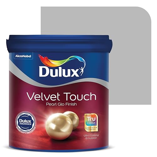 Image of Dulux Velvet Touch Pearl GLO Interior Emulsion Paint (10L, Veil) - Luxurious soft-sheen wall paint, highly durable, washable, rich, intense colors, with 6-year warranty