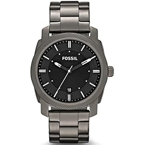 Fossil Watch for Men Machine Three-Hand Date, Stainless Steel Watch