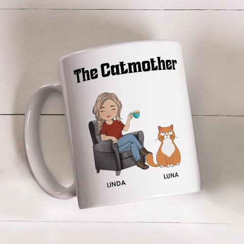 Taza personalizada Wrappiness The Catmother de cerámica 11 oz miniatura 5