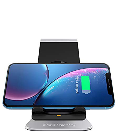 Preisvergleich Produktbild Wireless Charger 10W Kabelloser Blitzschneller Ladeständer,Qi-Zertifiziert, Kompatibel für iPhone 11 / XR / XS / X / 8,Schnellladetechnologie für Samsung S9 / S8 Kabelloses Ladegerät
