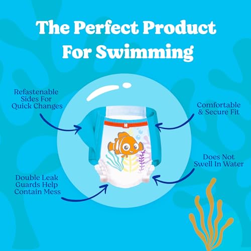 Image of Huggies Little Swimmers Swim Diapers Disposable Baby Swim Pants, Size 4 Medium, 36 Ct, 1 Count